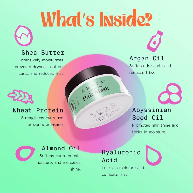 Arata Advanced Curl Care Hair Mask, 100 g-5.webp